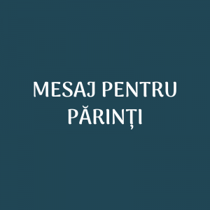 Informație pentru părinți!
