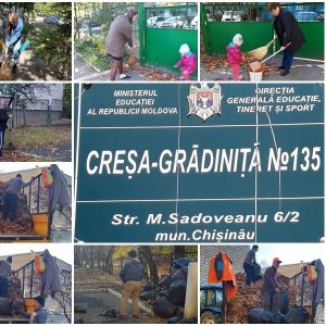 În instituțiile de învățământ din sector continuă acțiunile de salubrizare a teritoriului!!!