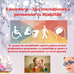 3 decembrie – Ziua Internațională a Persoanelor cu Dizabilități
